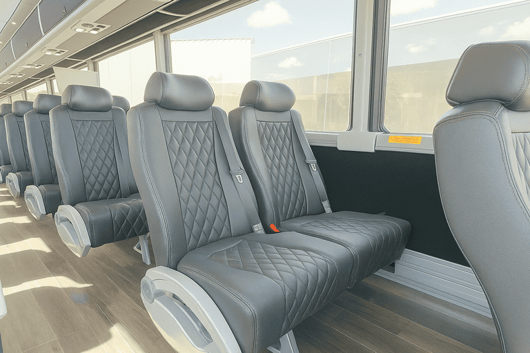 interior of Twin Falls Charter Bus charter bus