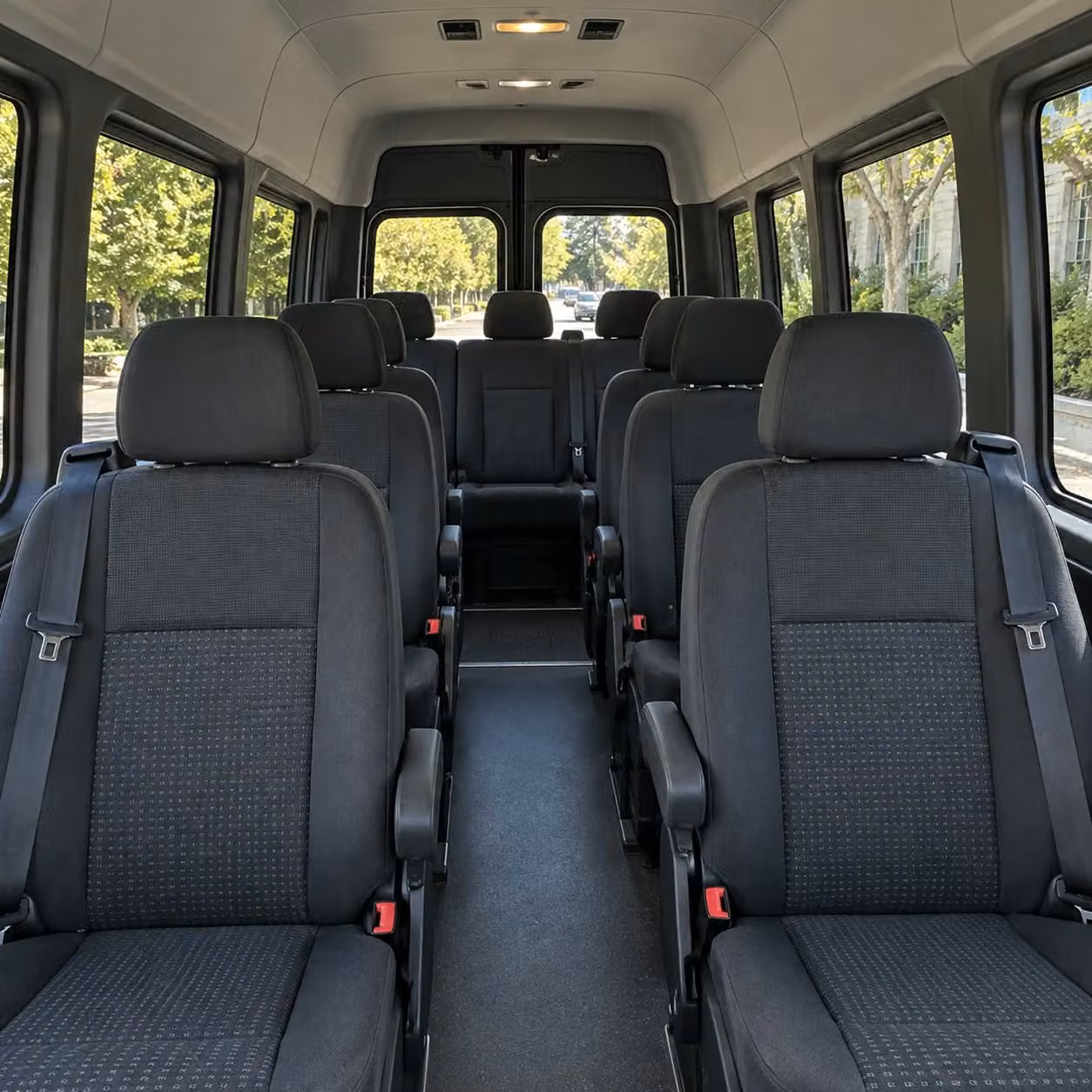 sprinter van with driver inside